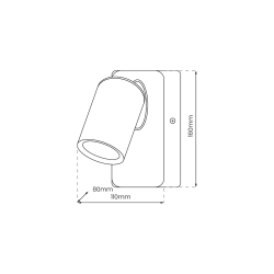 Aplique de pared Andy 1xGU10 Blanco + Dorado Aplique de pared Andy 1xGU10 Blanco + Dorado