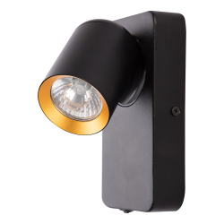 Wandleuchte Andy 1xGU10 Schwarz + Gold