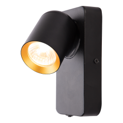 Wandleuchte Andy 1xGU10 Schwarz + Gold Wandleuchte Andy 1xGU10 Schwarz + Gold