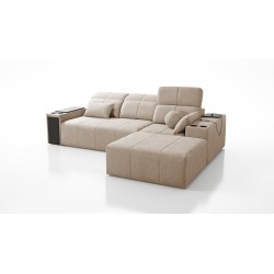 Milano I corner sofa with a sleeping function in Plecionka fabric, Verita 28 – elegance and functionality in one