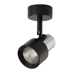 Spot Cino 1xGU10 Negro + Cromo