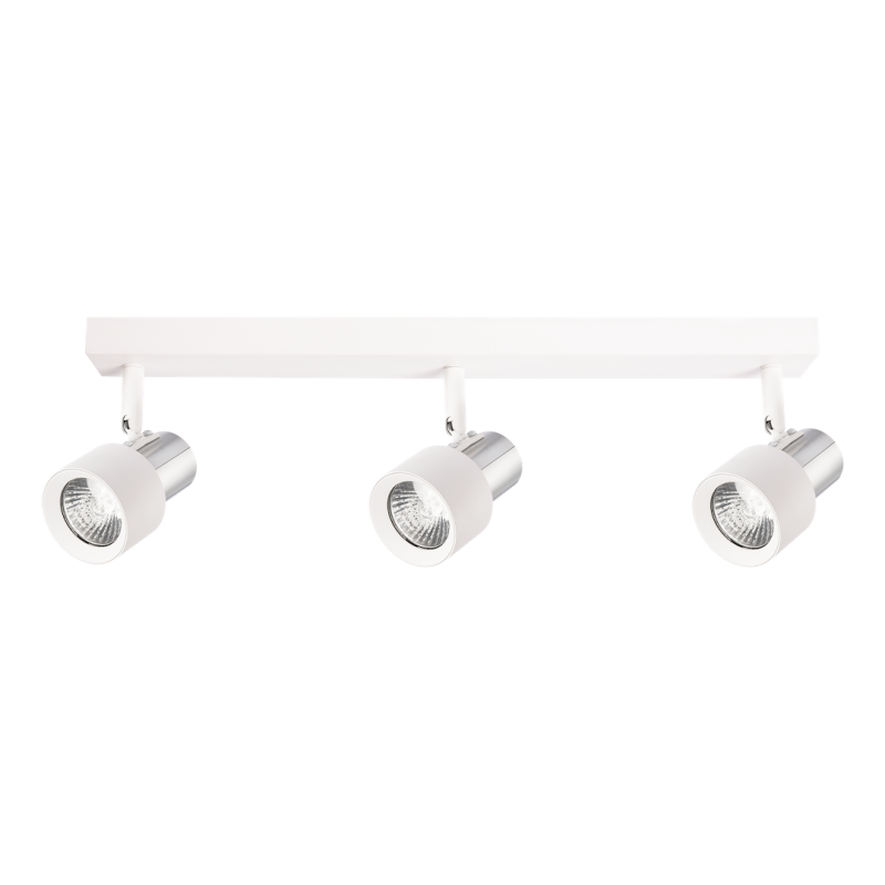 Lámpara de Techo Cino 3xGU10 Blanco + Cromo Lámpara de Techo Cino 3xGU10 Blanco + Cromo