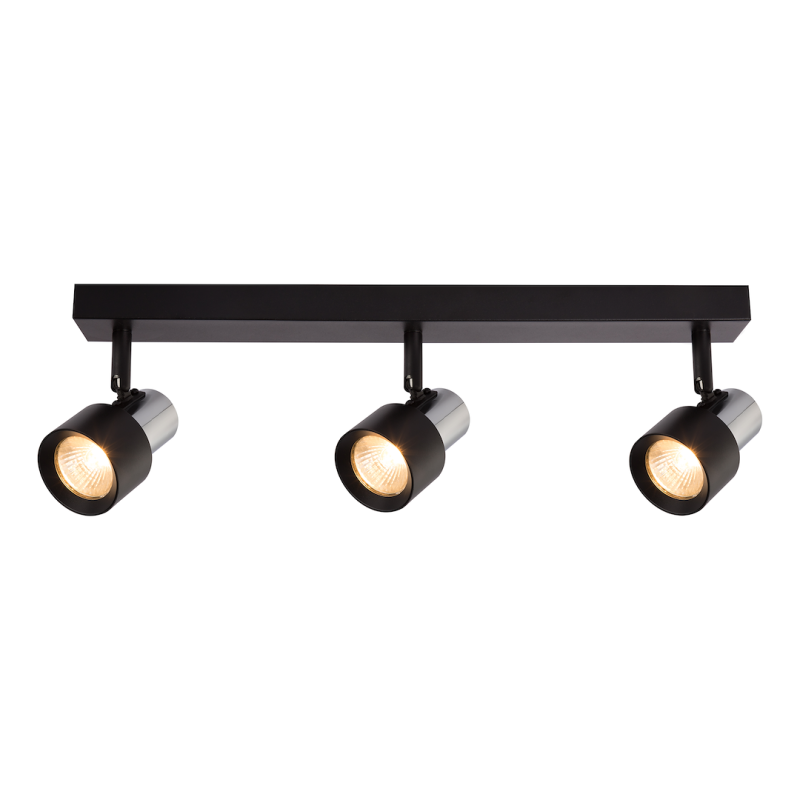 Deckenlampe Cino 3xGU10 Schwarz + Chrom Deckenlampe Cino 3xGU10 Schwarz + Chrom