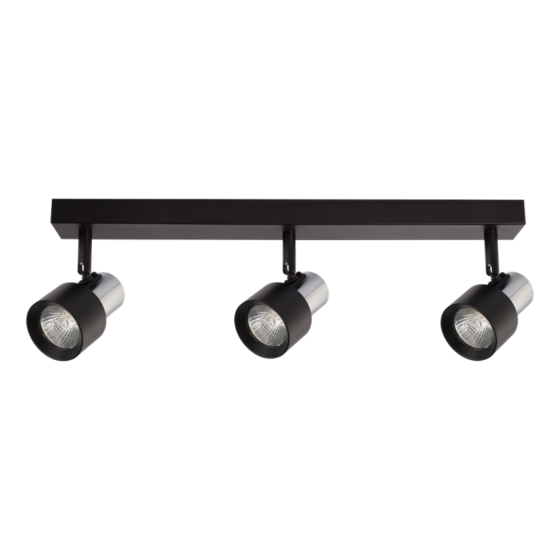 Deckenlampe Cino 3xGU10 Schwarz + Chrom Deckenlampe Cino 3xGU10 Schwarz + Chrom