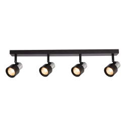 Lámpara de Techo Cino 4xGU10 Negro + Cromo Lámpara de Techo Cino 4xGU10 Negro + Cromo
