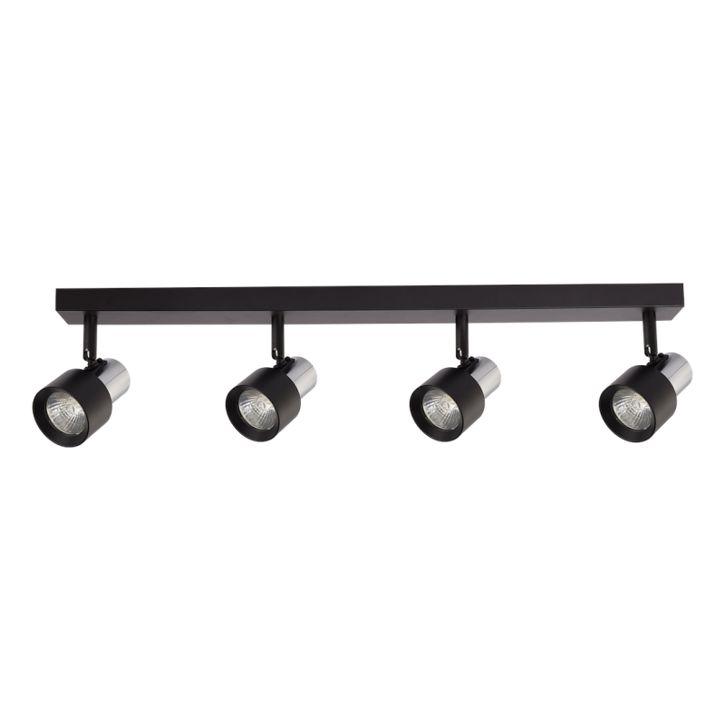 Lámpara de Techo Cino 4xGU10 Negro + Cromo Lámpara de Techo Cino 4xGU10 Negro + Cromo
