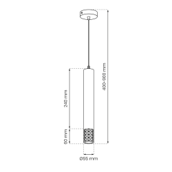 Hängelampe TUBI CHROM 1xGU10 Hängelampe TUBI CHROM 1xGU10