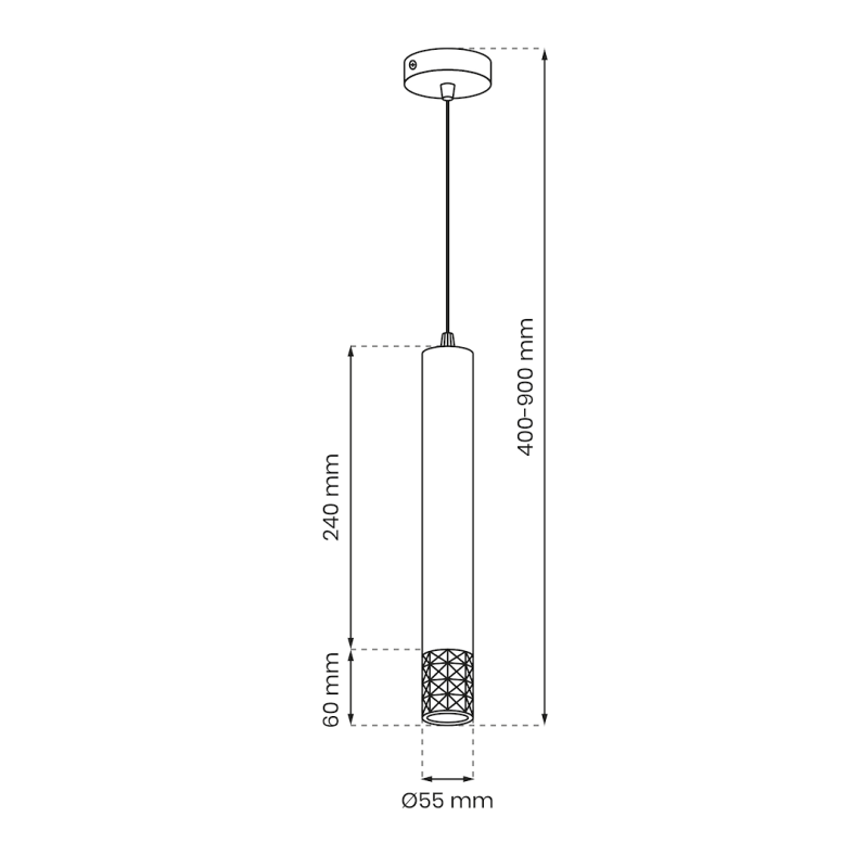 Lampa wisząca Tubi Biały 1xGU10 Lampa wisząca Tubi Biały 1xGU10