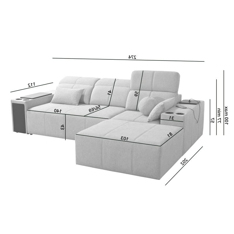 Esquina Milano I con función de cama en tela Plecionka, Verita 28: elegancia y funcionalidad en uno. Esquina Milano I con función de cama en tela Plecionka, Verita 28: elegancia y funcionalidad en uno.