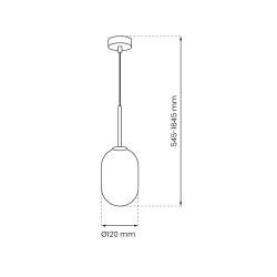 ALIAS BLACK Hanging Lamp 1xG9 fi 120 ALIAS BLACK Hanging Lamp 1xG9 fi 120