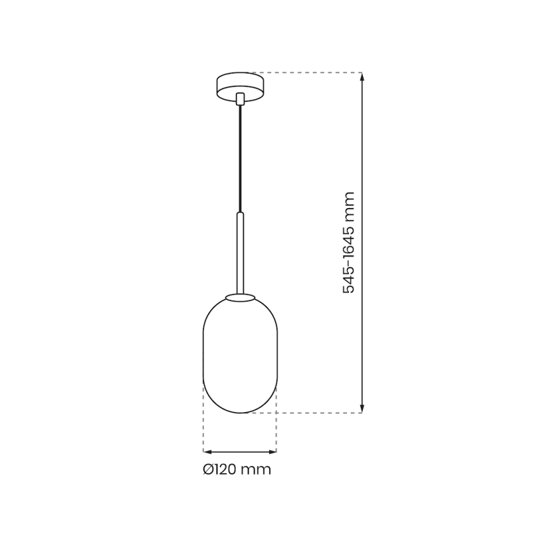 ALIAS BLACK Hanging Lamp 1xG9 fi 120 ALIAS BLACK Hanging Lamp 1xG9 fi 120