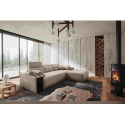 Milano I corner sofa with a sleeping function in Plecionka fabric, Verita 09 – elegance and functionality in one