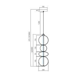 DAPHNE AMBER 36W pendant lamp DAPHNE AMBER 36W pendant lamp