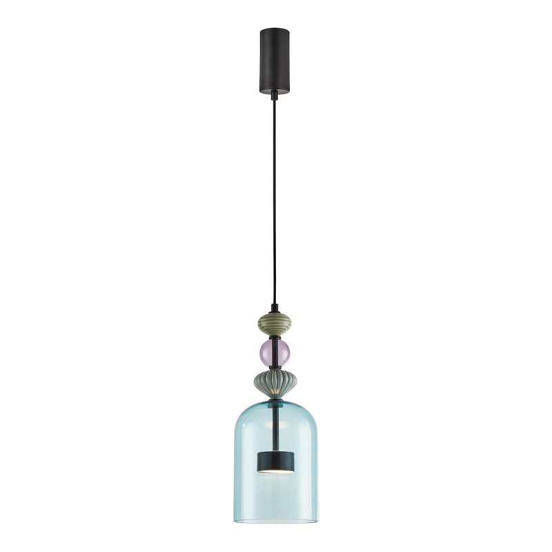 Arte 12W LED Pendant Lamp, 16cm diameter, black