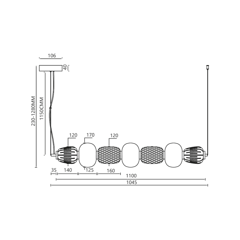 CARO SMOKED 42W LED Pendant Lamp CARO SMOKED 42W LED Pendant Lamp