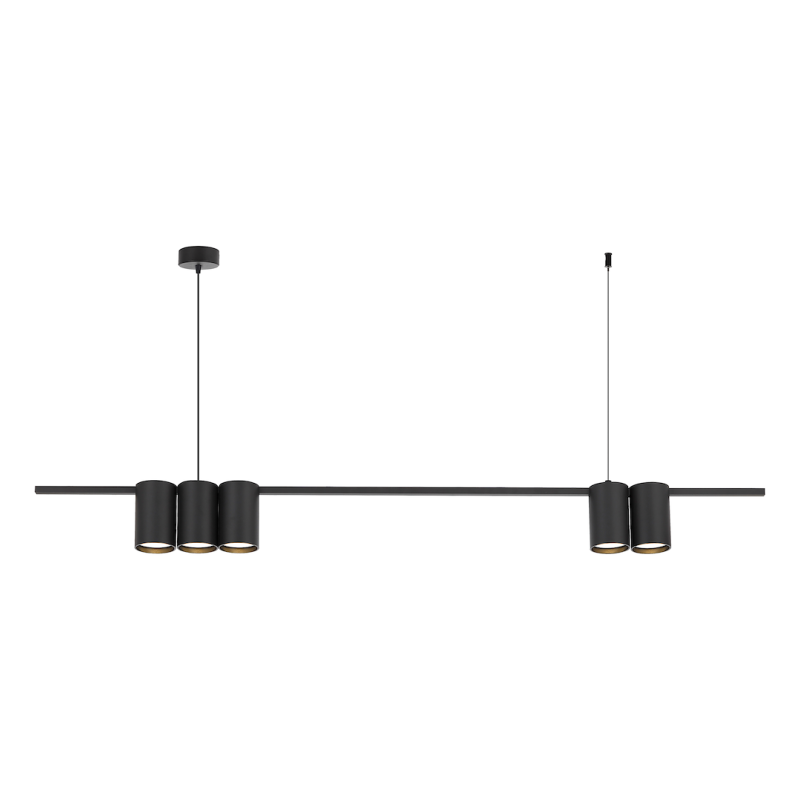 GENESIS BLACK Pendant Lamp (Rail) 5xGU10