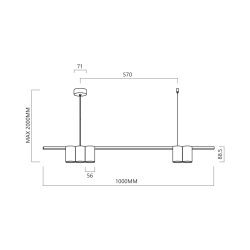 GENESIS BLACK Pendant Lamp (Rail) 5xGU10 GENESIS BLACK Pendant Lamp (Rail) 5xGU10