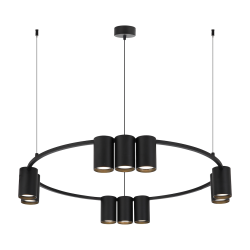 Lampa wisząca (koło) GENESIS BLACK 10xGU10 Lampa wisząca (koło) GENESIS BLACK 10xGU10
