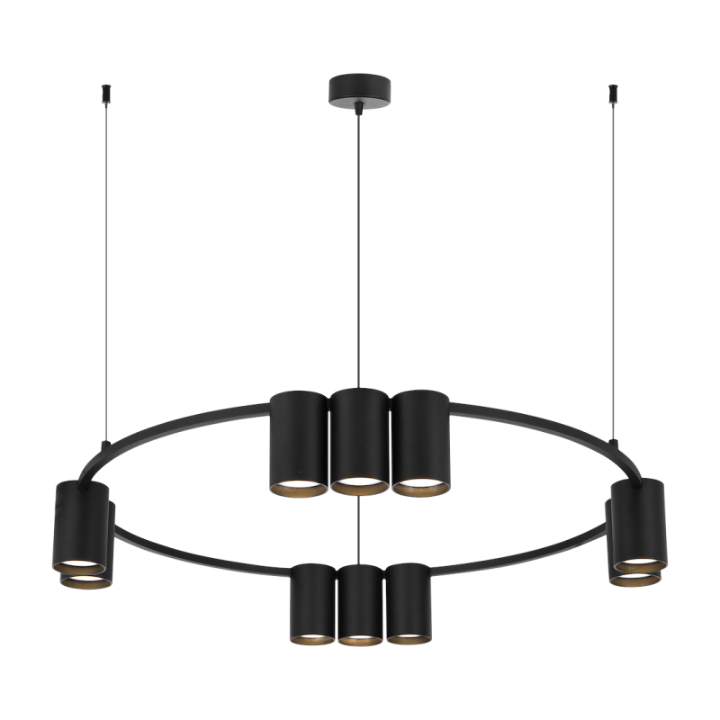Lampa wisząca (koło) GENESIS BLACK 10xGU10 Lampa wisząca (koło) GENESIS BLACK 10xGU10