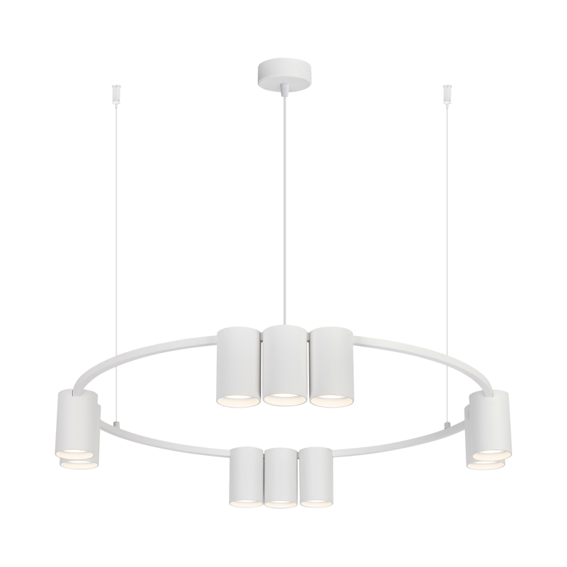 Lámpara colgante (círculo) Genesis 10xGU10 Blanco