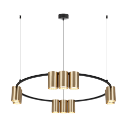Hängeleuchte (Kreis) GENESIS BLACK GOLD 10xGU10