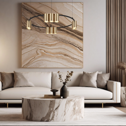 Genesis Black Gold Pendant Lamp (Circle) 10xGU10 Genesis Black Gold Pendant Lamp (Circle) 10xGU10