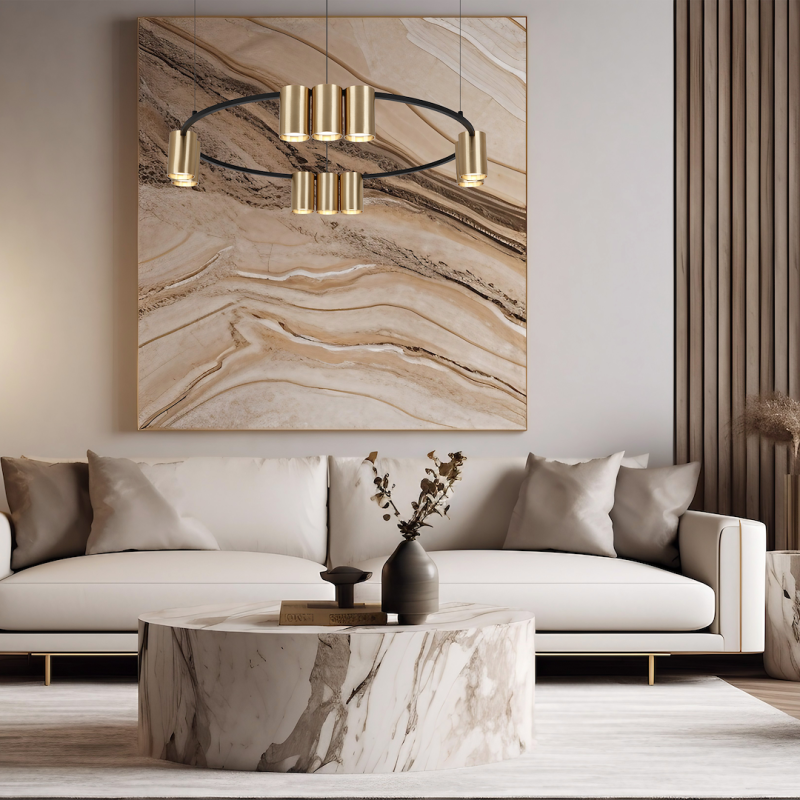 Hanging lamp (circle) GENESIS BLACK GOLD 10xGU10 Hanging lamp (circle) GENESIS BLACK GOLD 10xGU10