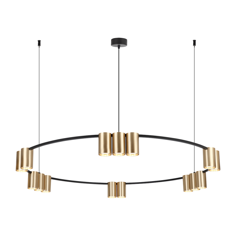 Hängeleuchte (Kreis) GENESIS BLACK GOLD 15xGU10