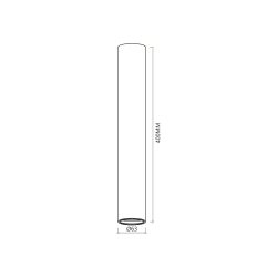 GENESIS SPOT BLACK 1xGU10 40cm GENESIS SPOT BLACK 1xGU10 40cm