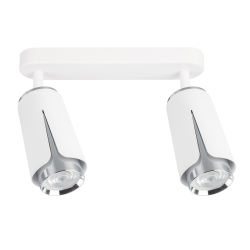 Flower Chrome Spot 2xGU10 Blanco