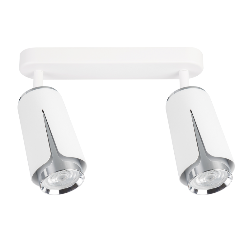 Flower Chrome Spot 2xGU10 Blanco