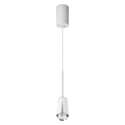 Flower Chrome Pendelleuchte 1xGU10 Weiß