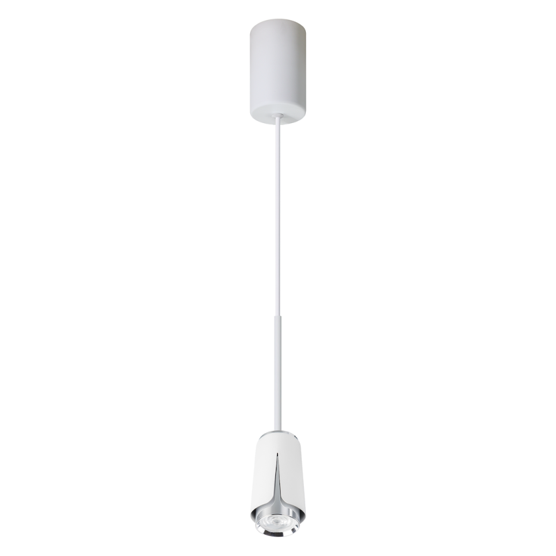 Flower Chrome Lámpara Colgante 1xGU10 Blanco