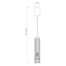 VERTICAL BLACK PENDANT LAMP 1xGU10 VERTICAL BLACK PENDANT LAMP 1xGU10