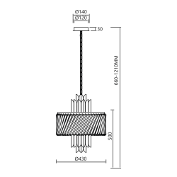 MARGOT CHROME Chandelier 6xE14 MARGOT CHROME Chandelier 6xE14