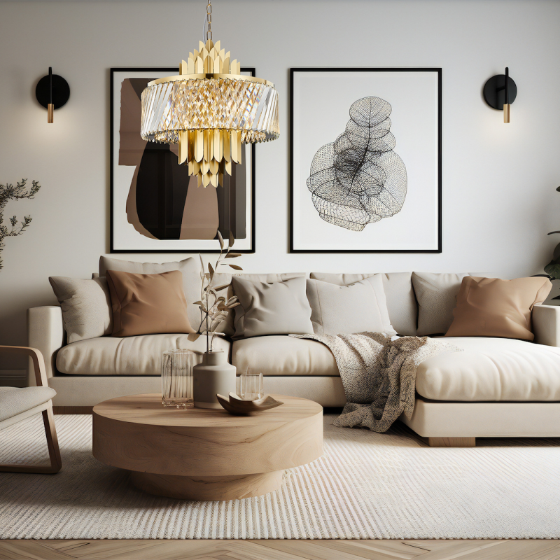 Chandelier MARGOT GOLD 9xE14 Chandelier MARGOT GOLD 9xE14