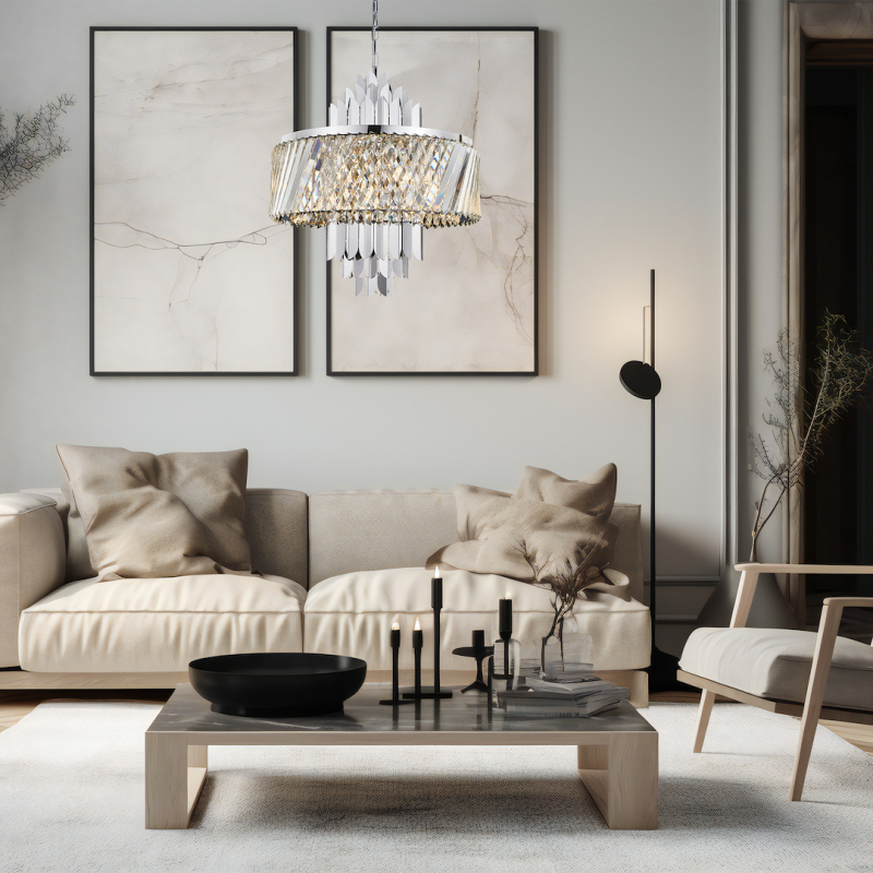 Chandelier MARGOT CHROME 9xE14 Chandelier MARGOT CHROME 9xE14
