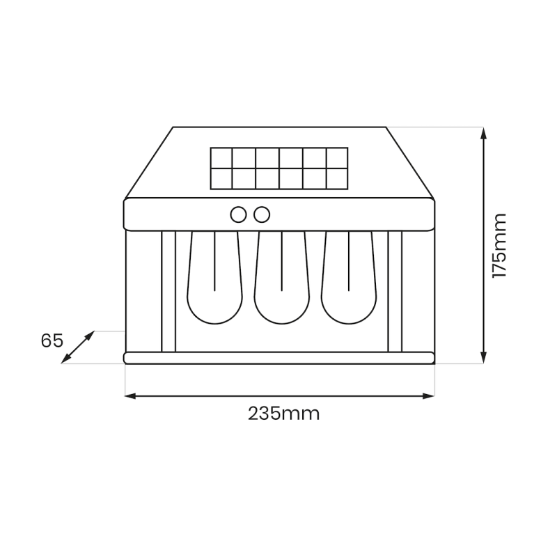Triple Solar Wall Lamp Filo 3000K Triple Solar Wall Lamp Filo 3000K
