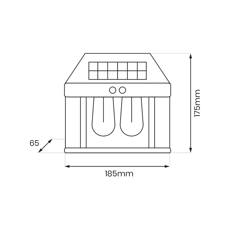 Double Solar Wall Light Filo 3000K Double Solar Wall Light Filo 3000K