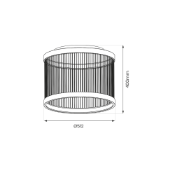 Deckenleuchte Guarda 43W LED Ø 51cm Deckenleuchte Guarda 43W LED Ø 51cm