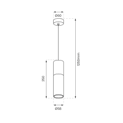 Ricky Gold Hanging Lamp 1xGU10 Ricky Gold Hanging Lamp 1xGU10