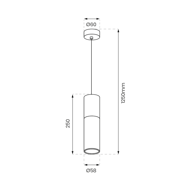 Ricky Gold Hanging Lamp 1xGU10 Ricky Gold Hanging Lamp 1xGU10