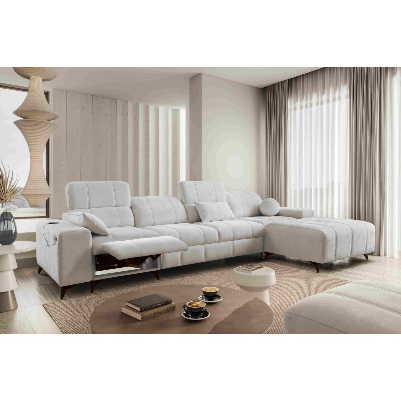 Esquina Ballagio XII Mix con función de cama y relax - Trenzado, Spring 1104