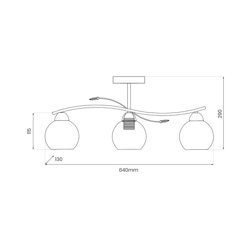 Ceiling lamp Connor 3xE27 Ceiling lamp Connor 3xE27