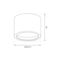 Surface-mounted fixture Redondo White 1xAR111 GU10 Surface-mounted fixture Redondo White 1xAR111 GU10