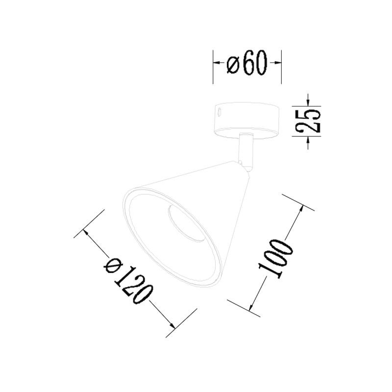 Cone Spot Fassung Gold 1xGU10 Cone Spot Fassung Gold 1xGU10