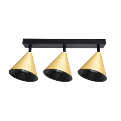 Cone Spot Halterung Gold 3xGU10