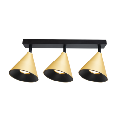 Cone Spot Halterung Gold 3xGU10 Cone Spot Halterung Gold 3xGU10