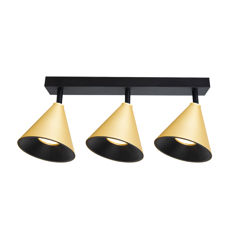 Cone Spot Halterung Gold 3xGU10 Cone Spot Halterung Gold 3xGU10
