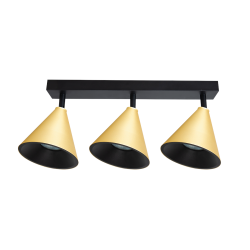Cone Spot Halterung Gold 3xGU10 Cone Spot Halterung Gold 3xGU10